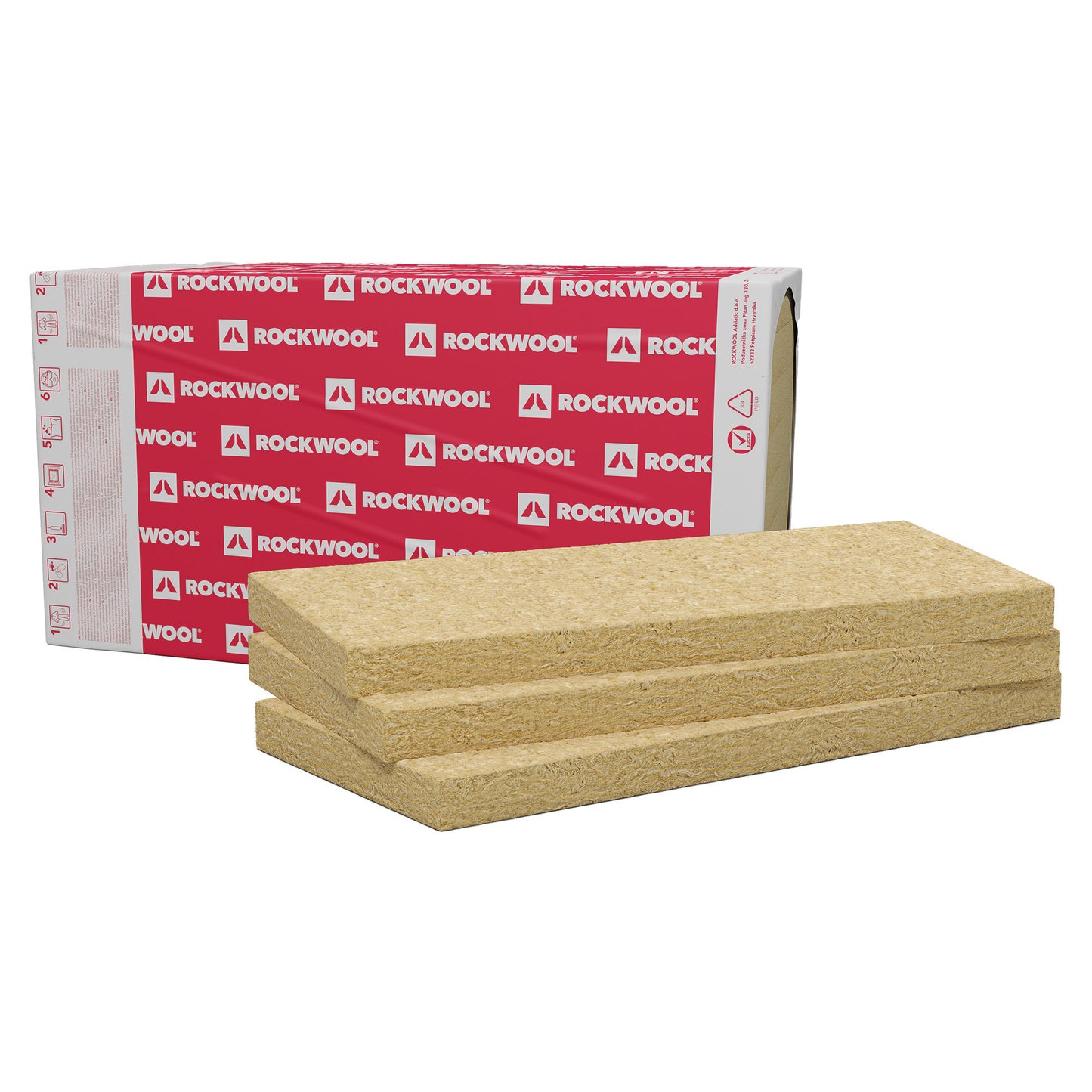 Pannello lana roccia rockwool acoustic 225 plus 120x60 sp 6 cm 70kg/mc cond.term 0,033