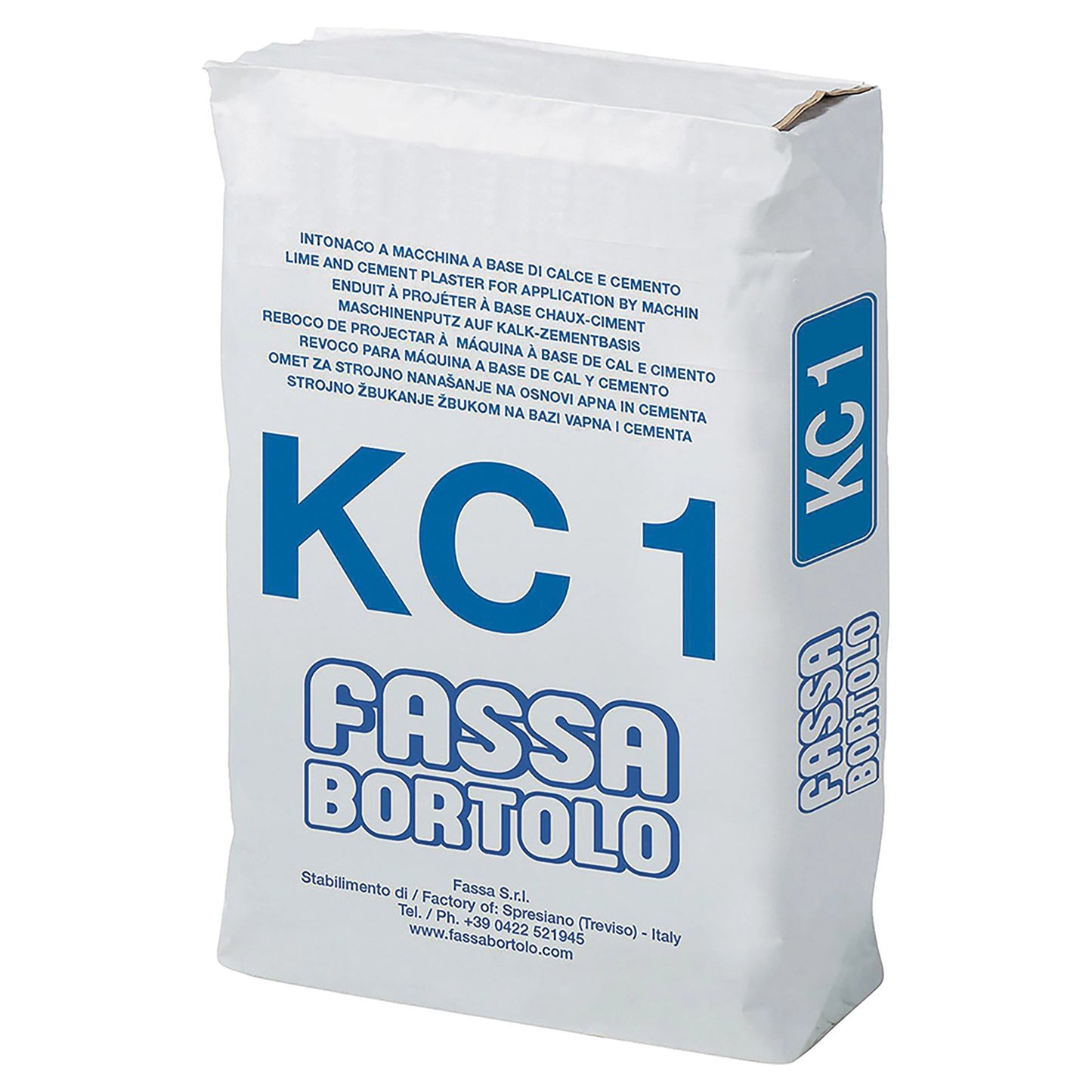 Intonaco fondo kc1 fassa base calce / cemento a mano e a macchina per interni e esterni 25 kg